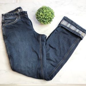 Carhartt mid-rise flannel lined jeans, tall. TTS